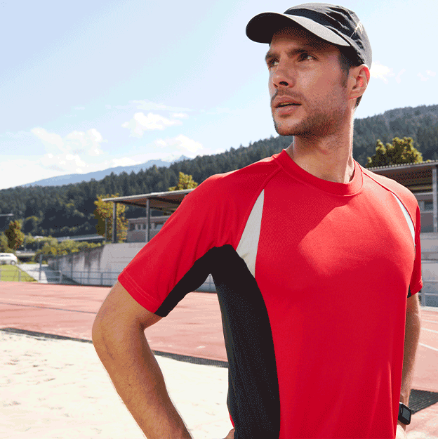 Premium Running T-Shirt Herren mit Kontrast-Einsätzen