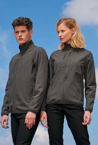 Nachhaltige Herren Softshelljacke aus recyceltem Polyester